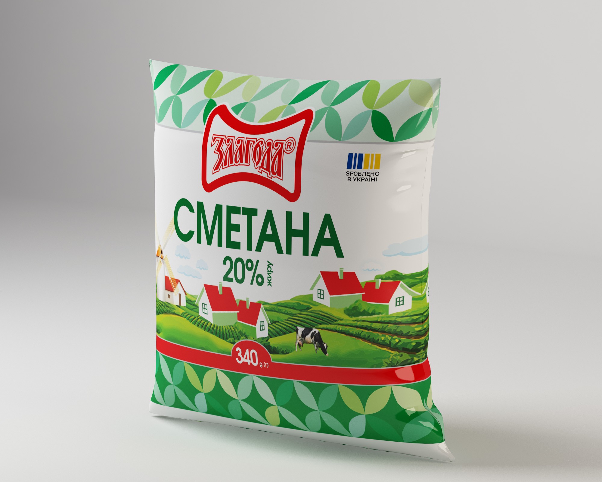 Сметана 20% 340гр Злагода